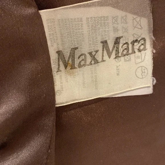 MAXMARA belted Trench coat knit sleeves Size M - Picture 11 of 12